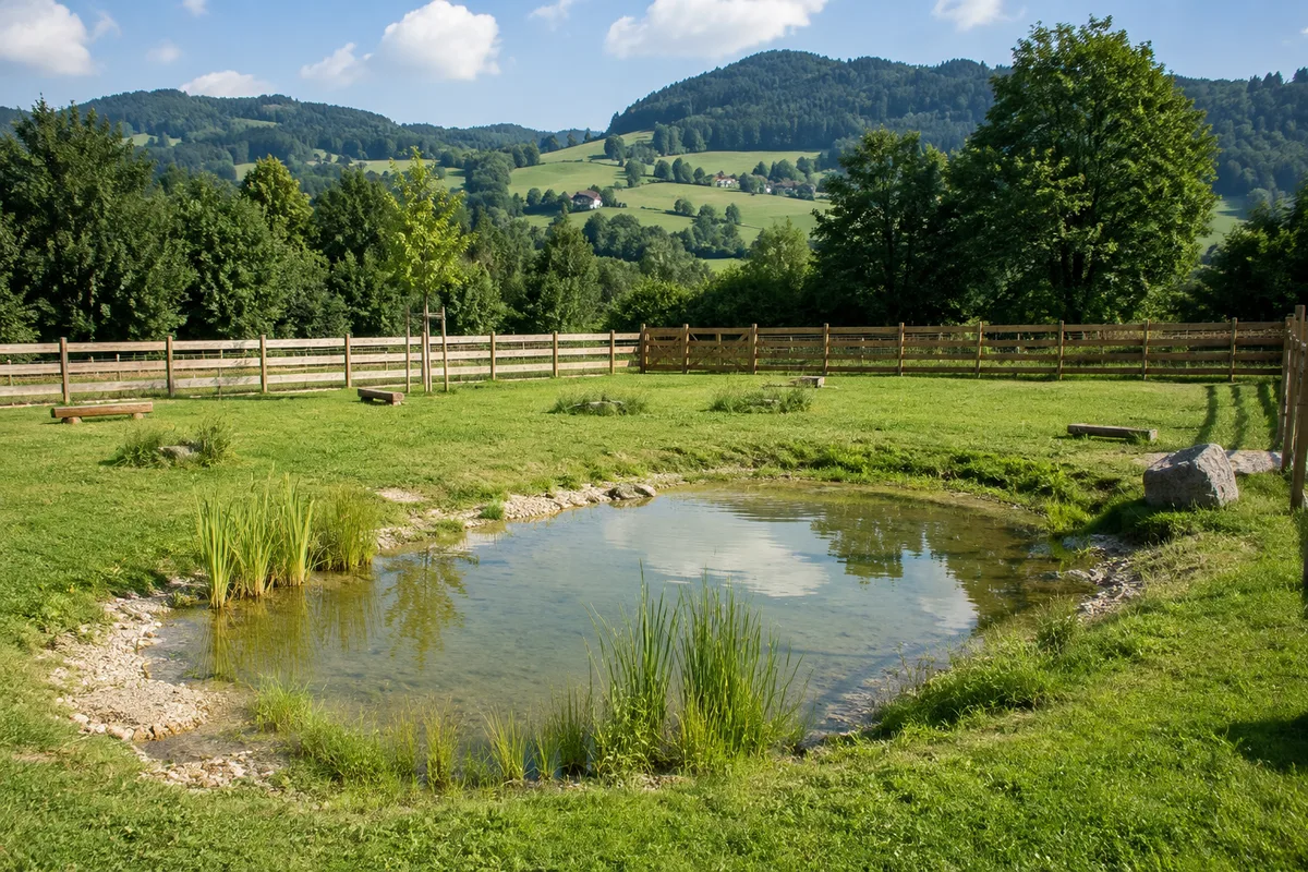 Eingezäunte Fläche: Sonnenwiese – eingezäunte Auslauffläche